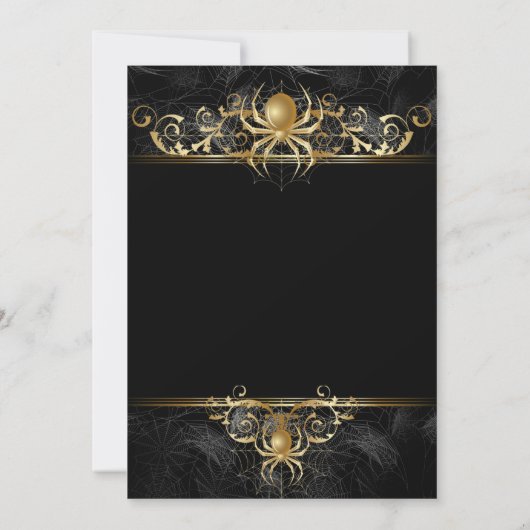 Faire-part Mariage gothique halloween enregistrer la date inv (Dos)