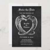 Faire-part Mariage gothique halloween enregistrer la date inv (Devant)