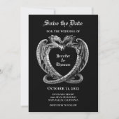 Faire-part Mariage gothique halloween enregistrer la date inv (Devant)