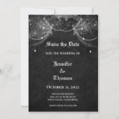 Faire-part Mariage gothique halloween enregistrer la date inv (Devant)