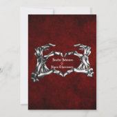 Faire-part Mariage gothique halloween enregistrer la date inv (Dos)