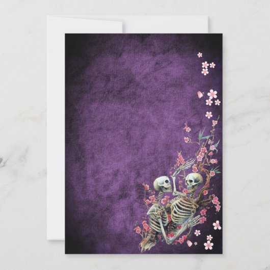 Faire-part Mariage gothique halloween enregistrer la date inv (Dos)