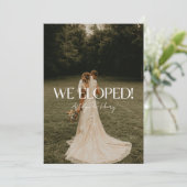 Faire-part Mariage Intime avec Écriture Moderne 2-Photos (Debout devant)