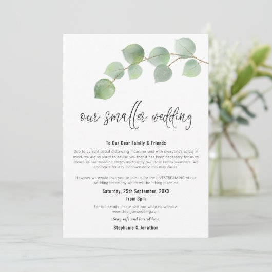 Faire-part Mariage Intime Simplification Écriture Moderne Euc (Debout devant)