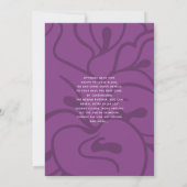Faire-part Mariage Lily Calla blanche et violette Enregistrer (Dos)