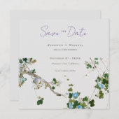 Faire-part Mariage mariage Calligraphie minimaliste Florale (Devant / Derrière)