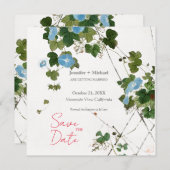 Faire-part Mariage mariage Calligraphie minimaliste Florale (Devant / Derrière)