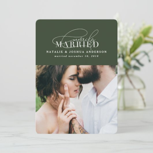 Faire-part mariage marié (Debout devant)