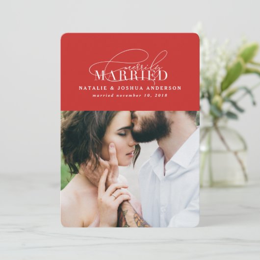 Faire-part mariage marié (Debout devant)