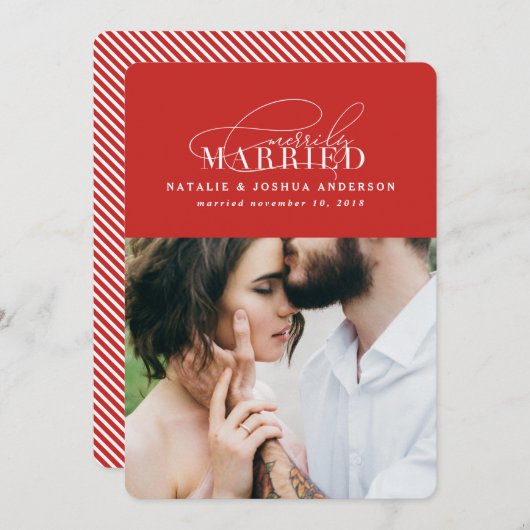 Faire-part mariage marié (Devant / Derrière)