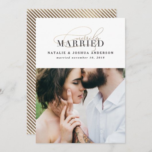 Faire-part mariage marié (Devant / Derrière)