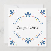 Faire-part Mariage mexicain Talavera (Dos)