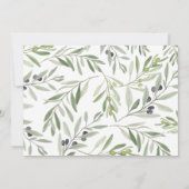 Faire-part Mariage minimal moderne avec feuillage de branche  (Dos)