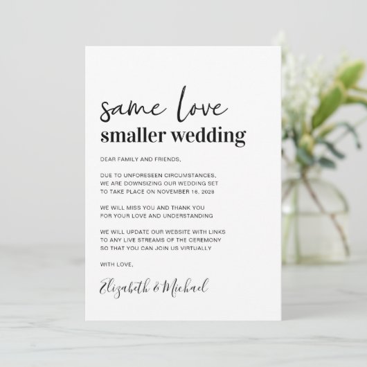 Faire-part Mariage minimal plus petit (Debout devant)