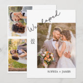 Faire-part Mariage minimaliste d'Elopement photo (Devant / Derrière)