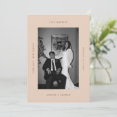 Faire-part Mariage Moderne Beige Photo de mariage Just Marrie (Debout devant)