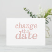 Faire-part Mariage Moderne Changer La Date De Replanification (Debout devant)