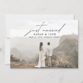 Faire-part Mariage moderne code QR photo 3 juste mariés (Devant)