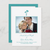 Faire-part Mariage moderne de palmiers (Devant / Derrière)