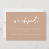 Faire-part Mariage moderne en beige terreux écriture cursive (Devant)