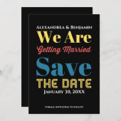 Faire-part Mariage moderne et engagé (Devant / Derrière)