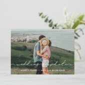 Faire-part Mariage moderne mignon mise à jour photo faire-par (Debout devant)