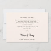 Faire-part Mariage moderne mignon mise à jour photo faire-par (Dos)
