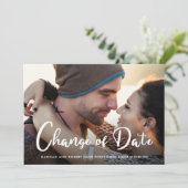 Faire-part Mariage Moderne Report de Date Changement de Date (Debout devant)