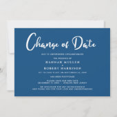 Faire-part Mariage Moderne Report de Date Changement de Date (Dos)