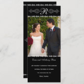 Faire-part Mariage monogramme romantique (Devant / Derrière)