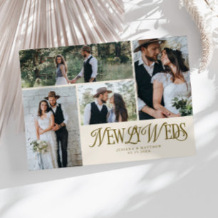 Faire-part Mariage multiphoto Cream Newlyweds