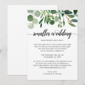 Faire-part Mariage Petit Chic Réduction du Plan Feuillage (Devant / Derrière)