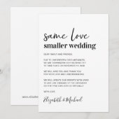 Faire-part Mariage Petit Minimaliste (Devant / Derrière)