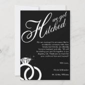 Faire-part Mariage photo Bague Diamant Blanc & Noir (Devant)