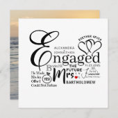 Faire-part Mariage photo Collage engagé (Devant / Derrière)