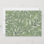 Faire-part Mariage photo de feuillage minime d'olivier modern (Dos)