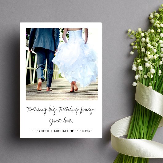 Faire-part Mariage photo Elopement