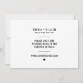 Faire-part Mariage photo minimal moderne Enregistrer la date (Dos)