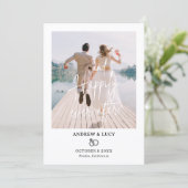 Faire-part Mariage photo moderne  (Debout devant)