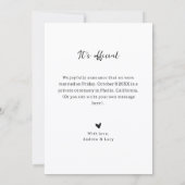 Faire-part Mariage photo moderne  (Dos)