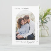 Faire-part Mariage photo moderne Elegant Arch Fiançailles (Debout devant)