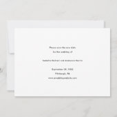 Faire-part Mariage photo simple Changement de plan avec nouve (Dos)