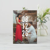 Faire-part Mariage photo unique Enregistrer la date (Debout devant)