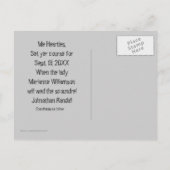 Faire-part Mariage pirate Enregistrer la date Carte postale (Dos)