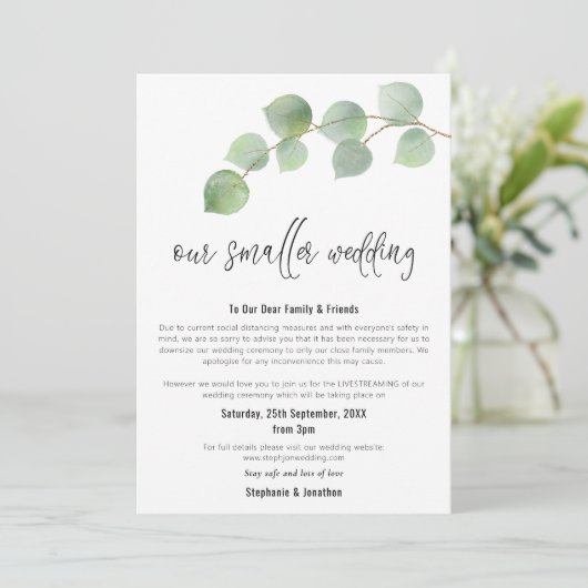 Faire-part Mariage plus petit Format réduit Écriture moderne (Debout devant)