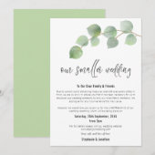 Faire-part Mariage plus petit Format réduit Écriture moderne  (Devant / Derrière)