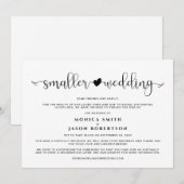 Faire-part Mariage Réduit Changement de Plans à l'Horizon (Devant / Derrière)