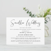 Faire-part Mariage Réduit Changement de Plans Élégant (Debout devant)