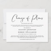 Faire-part Mariage Réduit Changement de Plans Photo (Devant)
