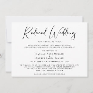 Faire-part Mariage Réduit Élégante Calligraphie